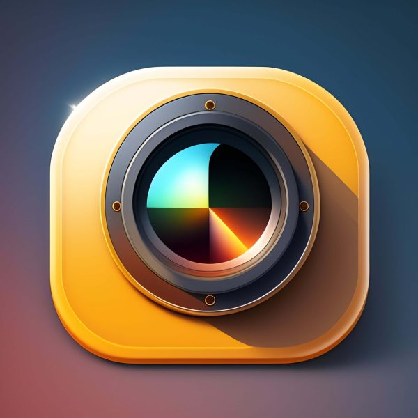 iOS app icon design of a skeuomorphic telescope. c (1) گالری ایمپلنت دندان