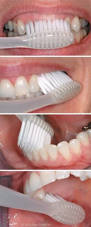 عکس روش صحیح مسواک زدن